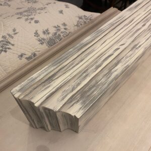 Wooden shabby chic handmade display shelf suitable for books, ornaments etc. with rustic finish