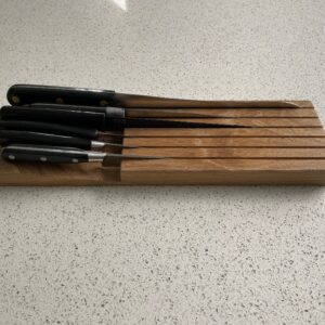Solid Oak Handcrafted Knife Holder for Kitchen Draws