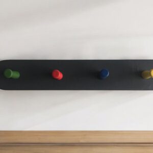Multicoloured Wooden Hand Made Coat Hooks / Pegs Ideal for Childrens Room. Handmade in UK